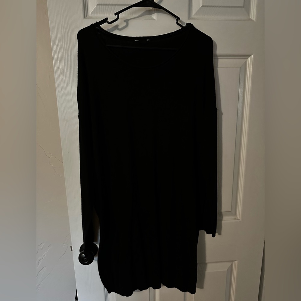 Black H&M long sleeved sweater dress